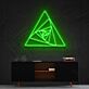 Geometrisches Dreieckmuster LED-Neonschild Wohnzimmer Büro