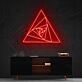 Geometrisches Dreieckmuster LED-Neonschild Wohnzimmer Büro