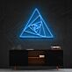 Geometrisches Dreieckmuster LED-Neonschild Wohnzimmer Büro