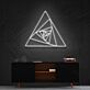 Geometrisches Dreieckmuster LED-Neonschild Wohnzimmer Büro