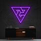 Geometrisches Dreiecks-Muster LED-Neonschild Wohnzimmer Büro