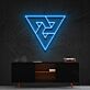 Geometrisches Dreiecks-Muster LED-Neonschild Wohnzimmer Büro