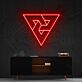 Geometrisches Dreiecks-Muster LED-Neonschild Wohnzimmer Büro