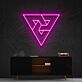 Geometrisches Dreiecks-Muster LED-Neonschild Wohnzimmer Büro