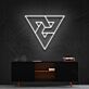 Geometrisches Dreiecks-Muster LED-Neonschild Wohnzimmer Büro