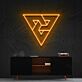 Geometrisches Dreiecks-Muster LED-Neonschild Wohnzimmer Büro