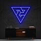 Geometrisches Dreiecks-Muster LED-Neonschild Wohnzimmer Büro