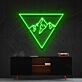 Bergsilhouette im Dreieck LED-Neonschild Wohnzimmer Büro