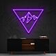 Bergsilhouette im Dreieck LED-Neonschild Wohnzimmer Büro