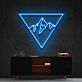 Bergsilhouette im Dreieck LED-Neonschild Wohnzimmer Büro