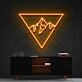 Bergsilhouette im Dreieck LED-Neonschild Wohnzimmer Büro