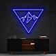 Bergsilhouette im Dreieck LED-Neonschild Wohnzimmer Büro