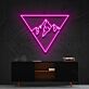 Bergsilhouette im Dreieck LED-Neonschild Wohnzimmer Büro