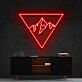 Bergsilhouette im Dreieck LED-Neonschild Wohnzimmer Büro