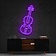 Geige LED-Neonschild für Wohnzimmer oder Musikstudio