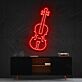 Geige LED-Neonschild für Wohnzimmer oder Musikstudio