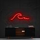 Meereswelle LED-Neonschild für Wohnzimmer Büro