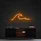Meereswelle LED-Neonschild für Wohnzimmer Büro