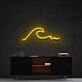 Meereswelle LED-Neonschild für Wohnzimmer Büro