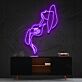 Frau mit Hut Silhouette LED-Neonschild Wohnzimmer Studio