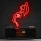 Frau mit Hut Silhouette LED-Neonschild Wohnzimmer Studio