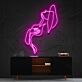 Frau mit Hut Silhouette LED-Neonschild Wohnzimmer Studio