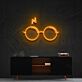 Harry-Potter-Brille mit Blitz LED-Neonschild