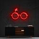 Brille mit Blitzsymbol LED-Neonschild Wohnzimmer Gamingzimmer