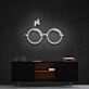 Harry-Potter-Brille mit Blitz LED-Neonschild