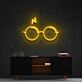 Brille mit Blitzsymbol LED-Neonschild Wohnzimmer Gamingzimmer