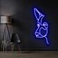 Hundekopf Linienzeichnung LED-Neonschild Wohnzimmer Büro