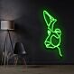 Hundekopf Linienzeichnung LED-Neonschild Wohnzimmer Büro