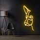 Hundekopf Linienzeichnung LED-Neonschild Wohnzimmer Büro