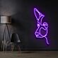 Hundekopf Linienzeichnung LED-Neonschild Wohnzimmer Büro