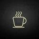 Kaffeetasse mit Dampf LED-Neonschild für Café Küche
