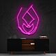 Hände mit Herzform LED-Neonschild Wohnzimmer Studio