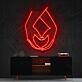 Hände mit Herzform LED-Neonschild Wohnzimmer Studio