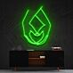 Hände mit Herzform LED-Neonschild Wohnzimmer Studio
