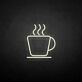 Kaffeetasse mit Dampf LED-Neonschild für Café Küche