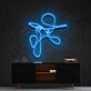 Gesicht mit breitem Hut LED-Neonschild für Wohnzimmer und Studio