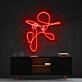 tanzende Person Linienzeichnung LED-Neonschild Wohnzimmer Studio