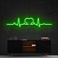 Herz mit EKG-Linie LED-Neonschild Wohnzimmer Schlafzimmer