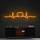 Herz mit EKG-Linie LED-Neonschild Wohnzimmer Schlafzimmer