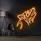 Heulender Wolf LED-Neonschild Wohnzimmer Büro