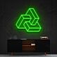 Unmögliches geometrisches Objekt LED-Neonschild für Wohnzimmer Büro