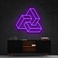 Unmögliches geometrisches Objekt LED-Neonschild für Wohnzimmer Büro