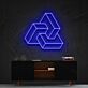 Unmögliches geometrisches Objekt LED-Neonschild für Wohnzimmer Büro