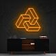 Unmögliches geometrisches Objekt LED-Neonschild für Wohnzimmer Büro