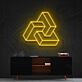 Unmögliches geometrisches Objekt LED-Neonschild für Wohnzimmer Büro