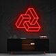 Unmögliches geometrisches Objekt LED-Neonschild für Wohnzimmer Büro